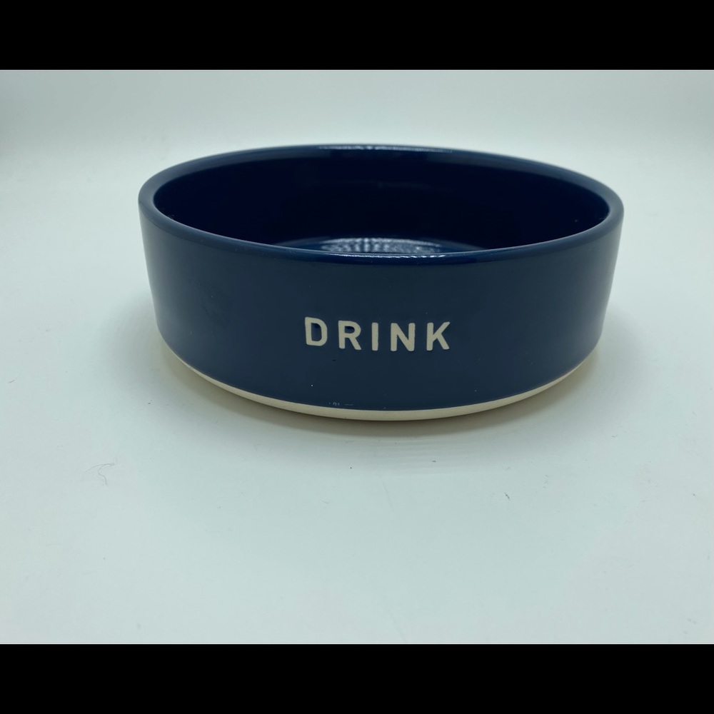 Boots & Barkley Blue Heavy Large Ceramic Pet Bowl Drink